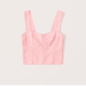 Abercrombie Linen Blend Corset Top